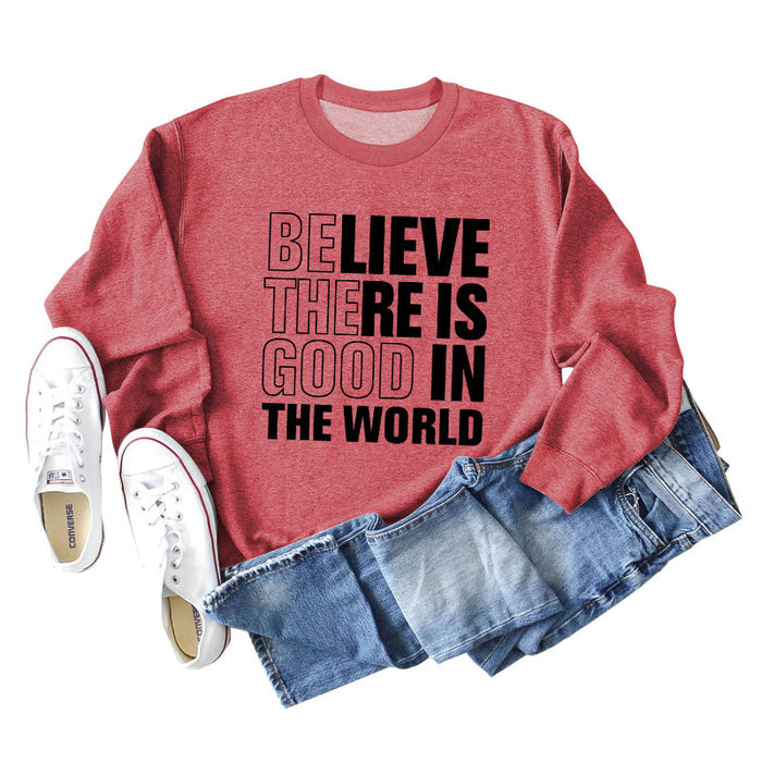 Red sweater (black font) / S