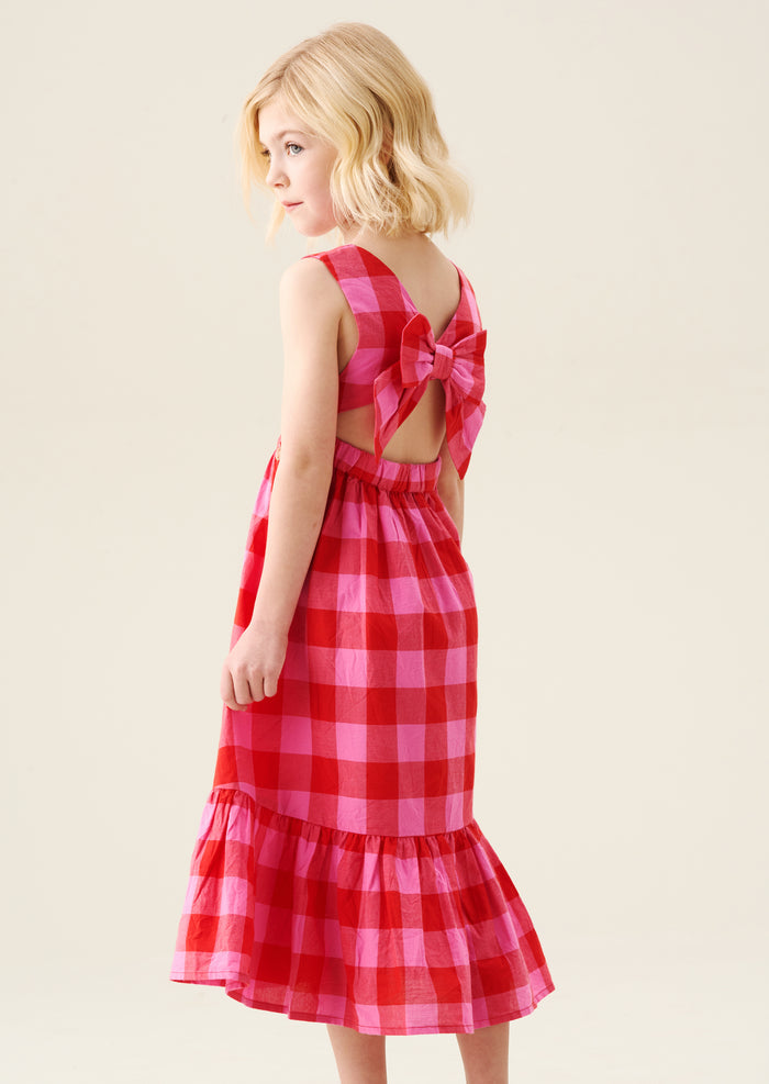 Bella Pink Gingham Dress