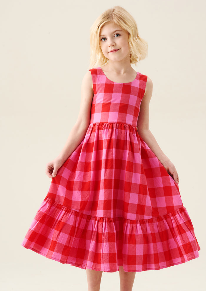 Bella Pink Gingham Dress