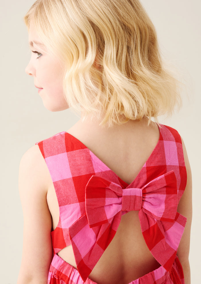 Bella Pink Gingham Dress