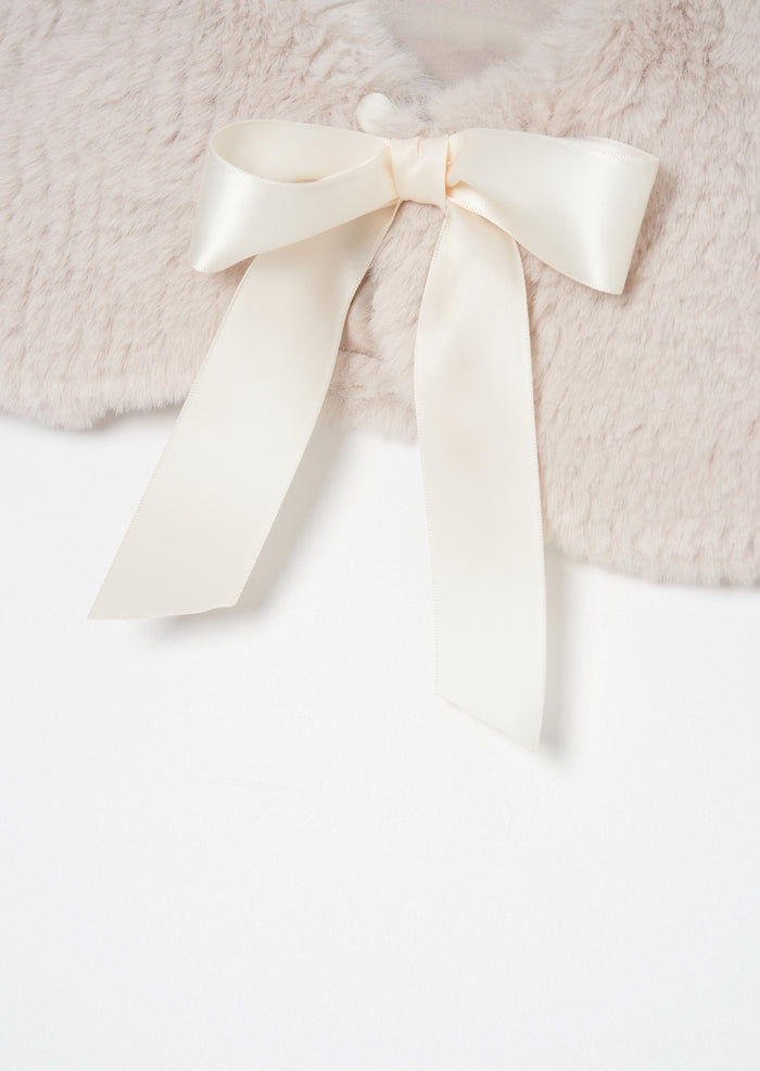 Bella Taupe Fur Collar