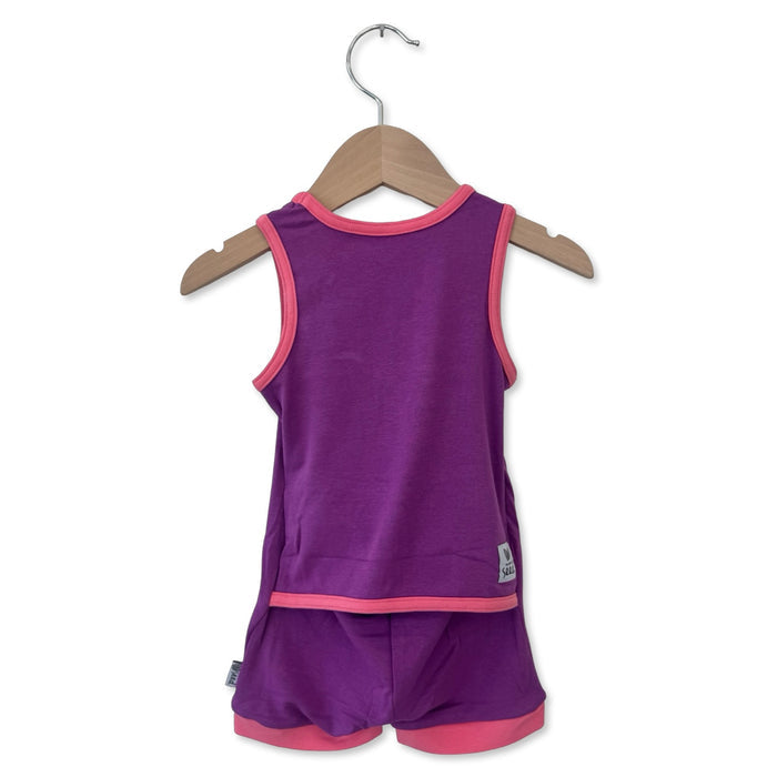 Berry Burst Sleeveless Shorty Romper Luxe Edition | Cotton Bamboo Blend