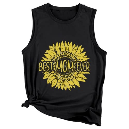 Best Mom Ever in Sunflower Tank Women Shirt