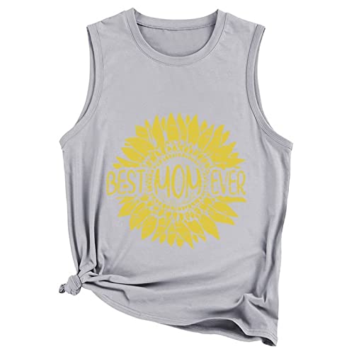 Best Mom Ever in Sunflower Tank Women Shirt
