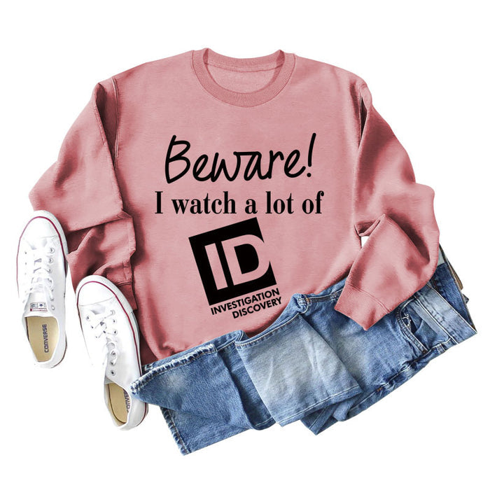 Rose gold sweater (black font) / S