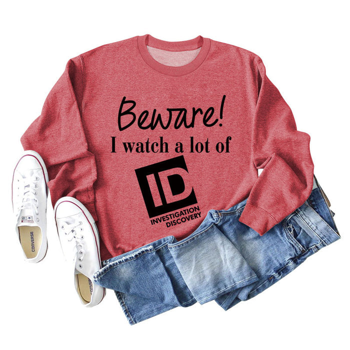 Red sweater (black font) / S