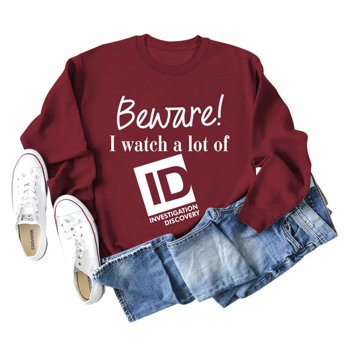 Wine red sweater (white font) / S