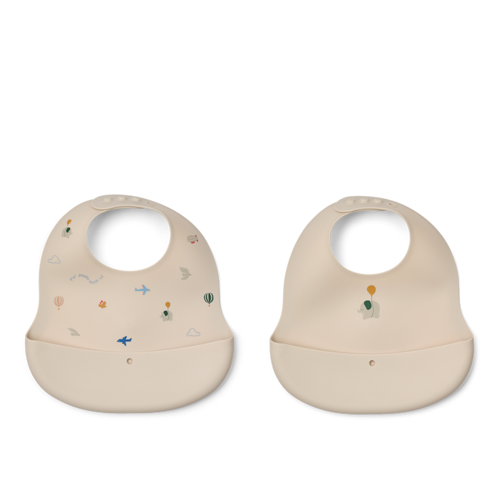 Liewood - Bib - Silicone - Set Of 2 - Flying/Sandy
