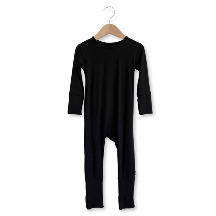 Black Day to Night Romper Luxe Edition | Cotton Bamboo Blend