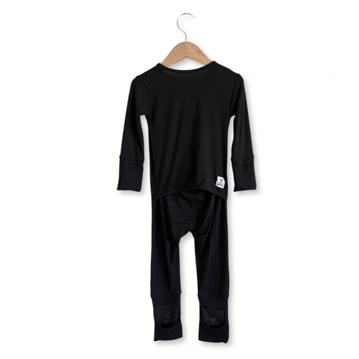 Black Day to Night Romper Luxe Edition | Cotton Bamboo Blend