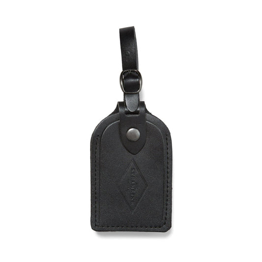 Black Leather - Luggage Tag Accessories Steamline Luggage