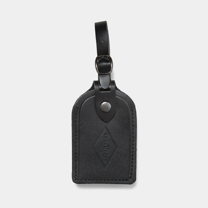 Black Leather - Luggage Tag Accessories Steamline Luggage