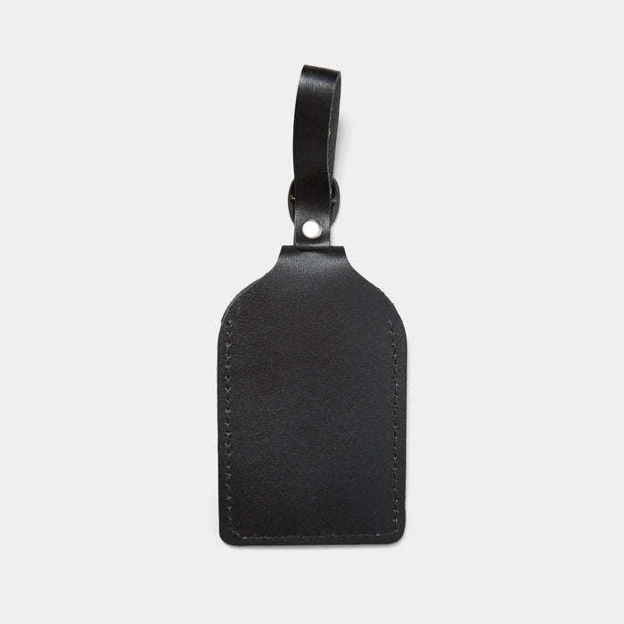 Black Leather - Luggage Tag Accessories Steamline Luggage