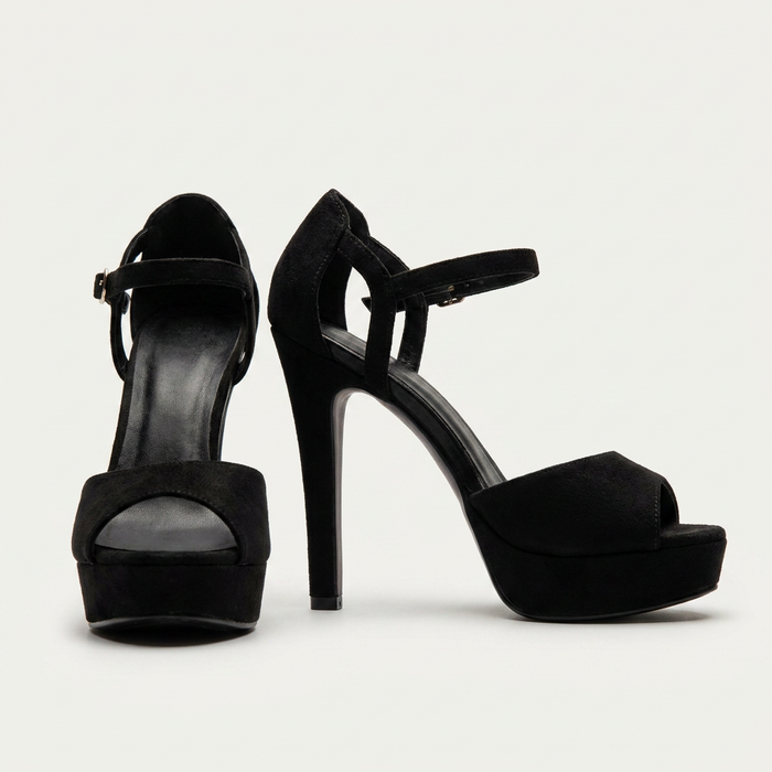 Black Platform Stiletto Heels Canada | 10cm Ultra-High Heels