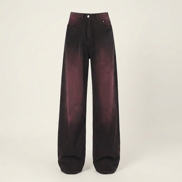 Black Purple Gradient Wide Leg Jeans Women Canada