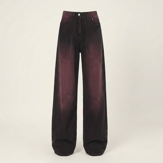 Black Purple Gradient Wide Leg Jeans Women Canada