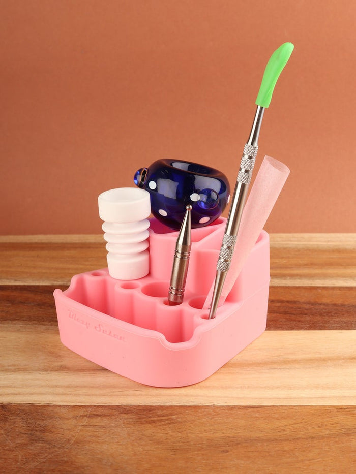 blazy susan dab station pink bowl piece