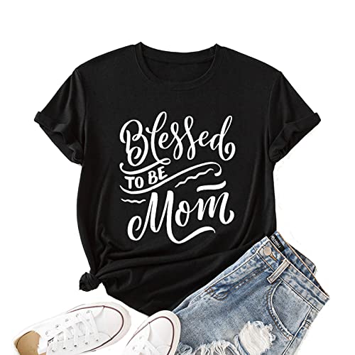 Blessed Mom Shirt Women Graphic Tees