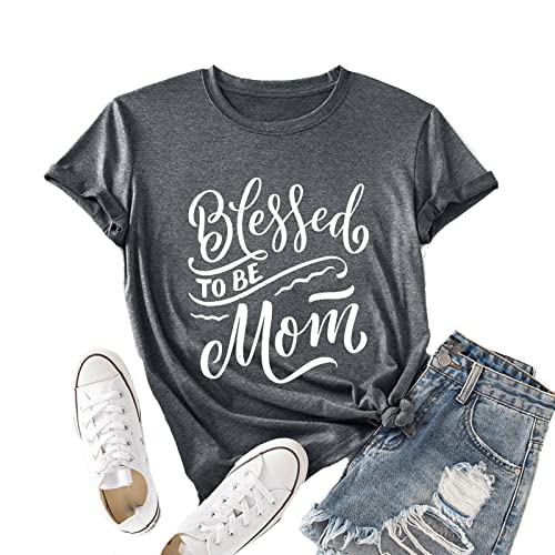 Blessed Mom Shirt Women Graphic Tees