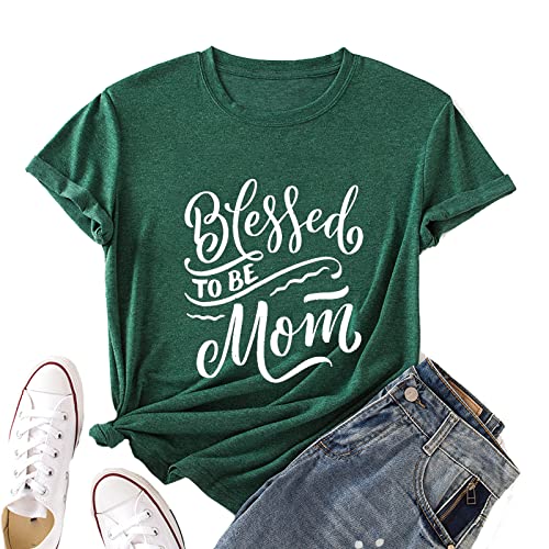 Blessed Mom Shirt Women Graphic Tees