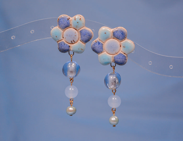 Blue Daisy Studs