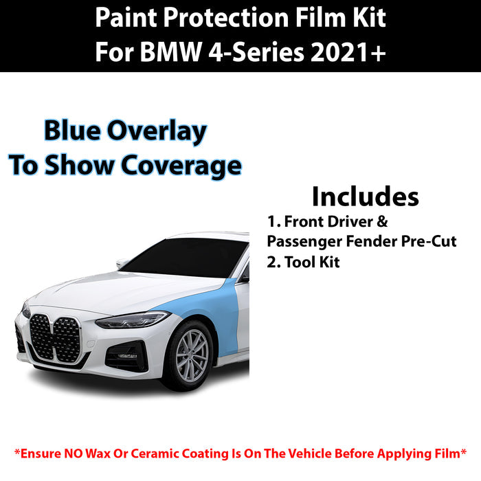 Fits BMW 4 2021+ Precut Premium Paint Protection Film Clear Bra PPF Decal Film Kit - Bogar Tech Designs