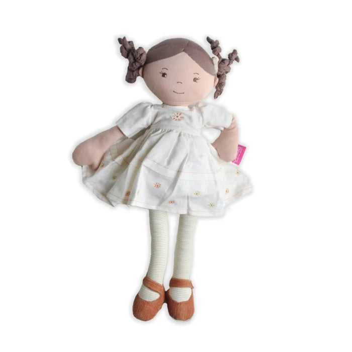 Bonikka Cecilia Linen Doll with Brown Hair
