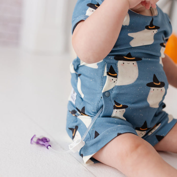 Boo Crew Adaptive Tube Access Shorty Romper