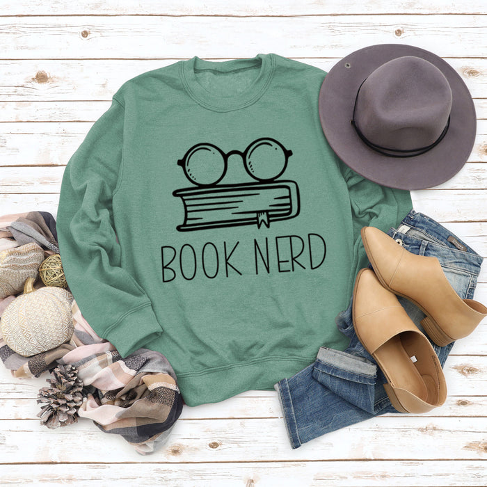Light green sweater (black font) / S