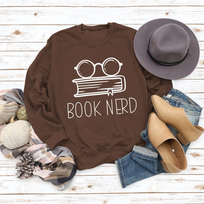 Brown sweater (white font) / S