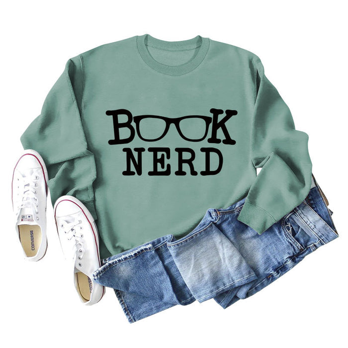Light green sweater (black font) / S