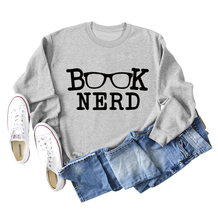 Gray sweater (black font) / S