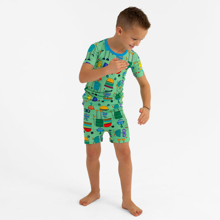 Bot Pop Two Piece Kid's Short Jammie Set (6-12/14)