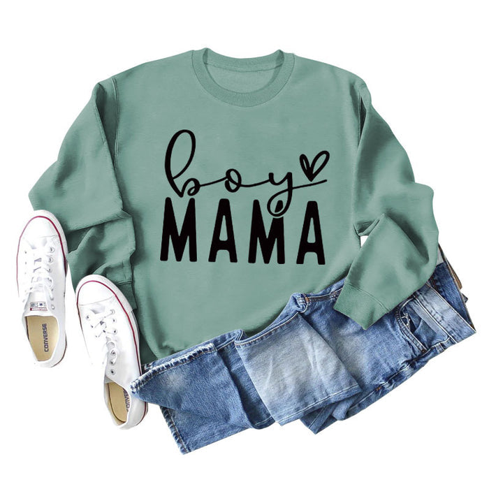 Light green sweater (black font) / S
