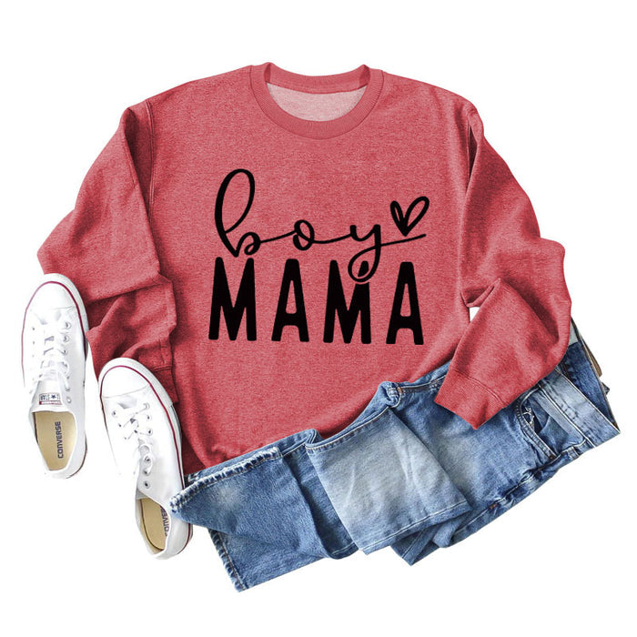 Red sweater (black font) / S