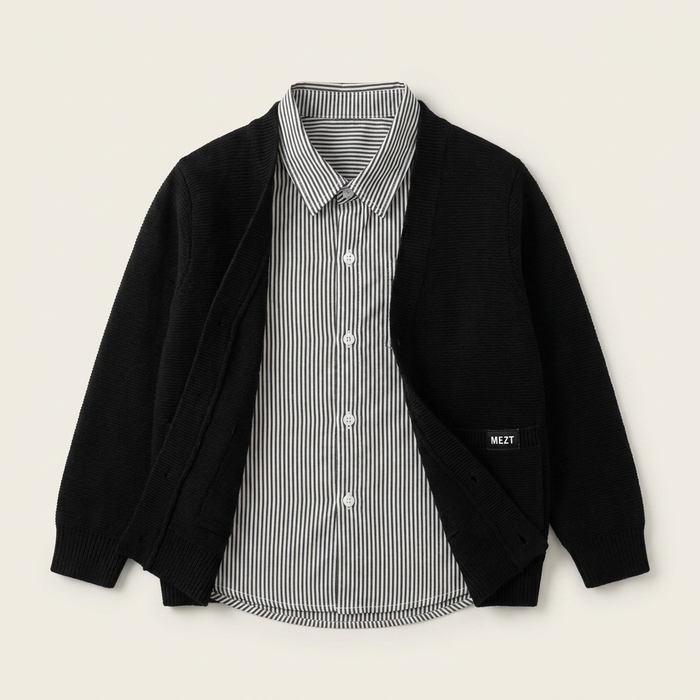 Boys Black Cardigan & Cargo Pants Set Canada | Parcel Theory