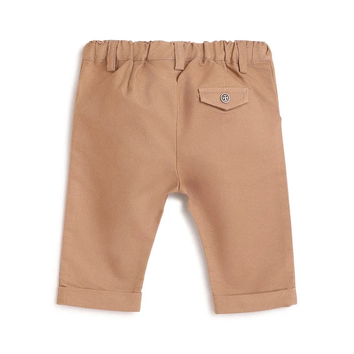 Boys Brown Regular Fit Trousers