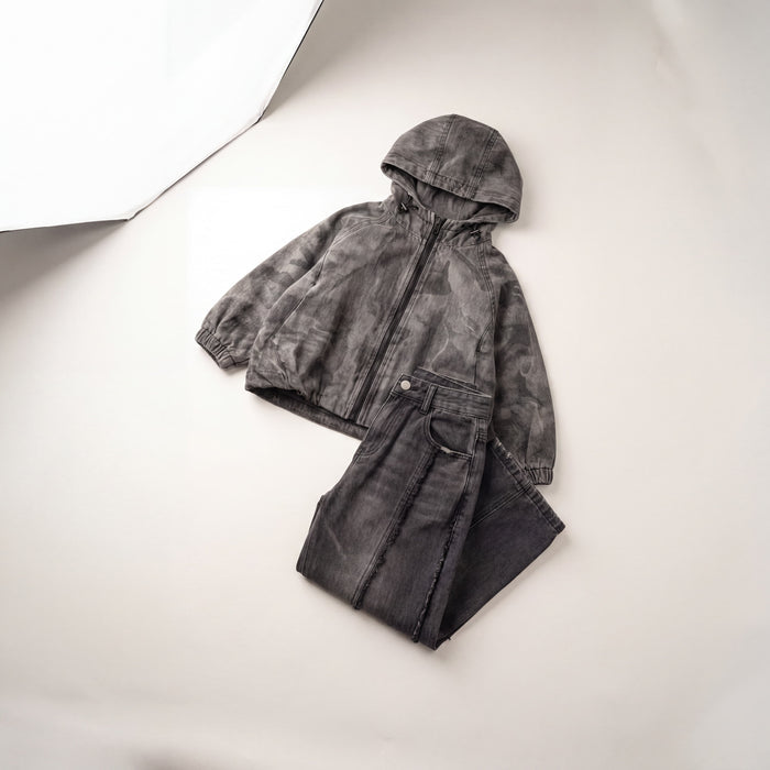 Boys Camouflage Denim Jacket & Wide Leg Pants Set Canada