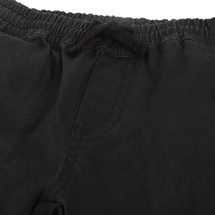 Boys Dark Grey Mid-Rise Relaxed Joggers