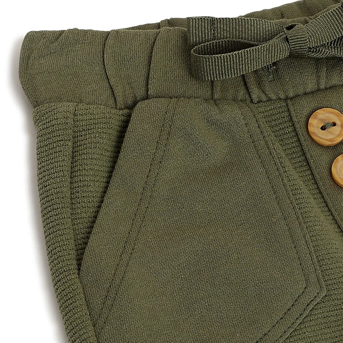 Boys Green Cotton Trouser