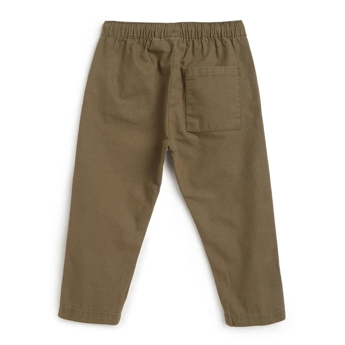 Boys Green Cotton Trousers
