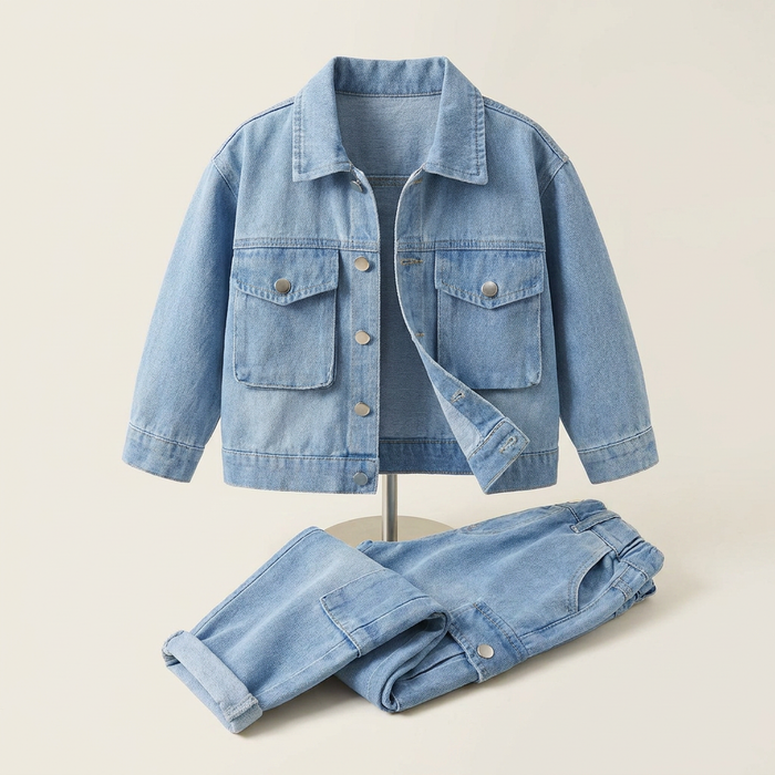 Boys Light Blue Denim Outfit Set - Canada | Parcel Theory