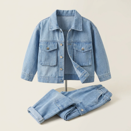 Boys Light Blue Denim Outfit Set - Canada | Parcel Theory