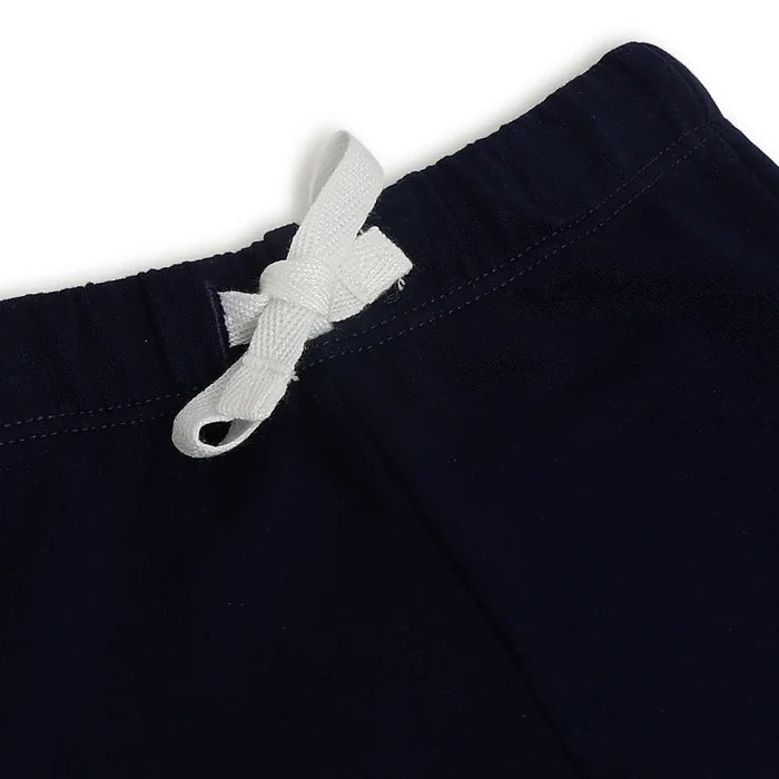 Boys Navy Blue Cotton Joggers