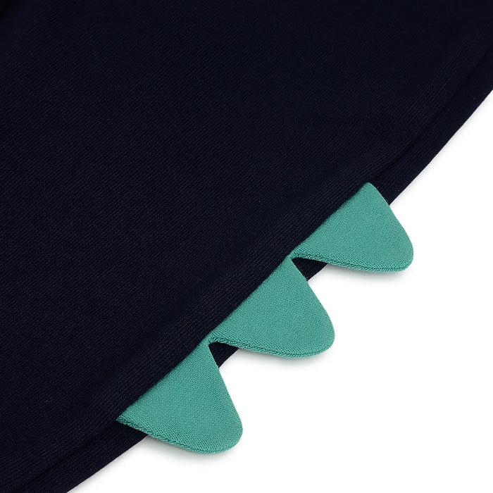 Boys Navy Blue Cotton Joggers