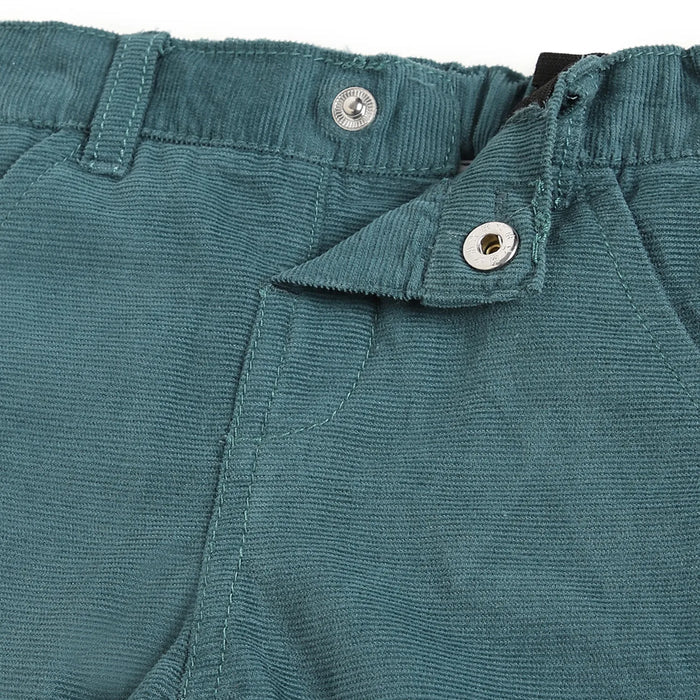 Boys Sea Green Mid-Rise Relaxed Fit Trousers