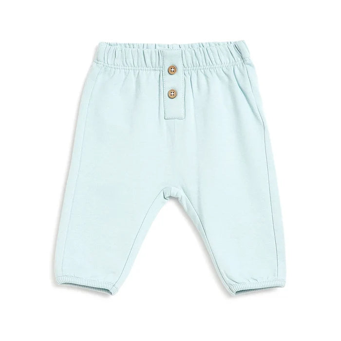 Boys Teal Mid-Rise Relaxed Fit Joggers