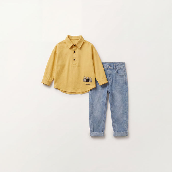 Boys Yellow Shirt & Jeans Set Canada | Parcel Theory
