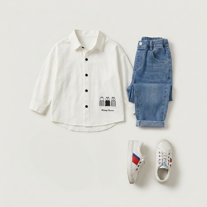 Boys Yellow Shirt & Jeans Set Canada | Parcel Theory