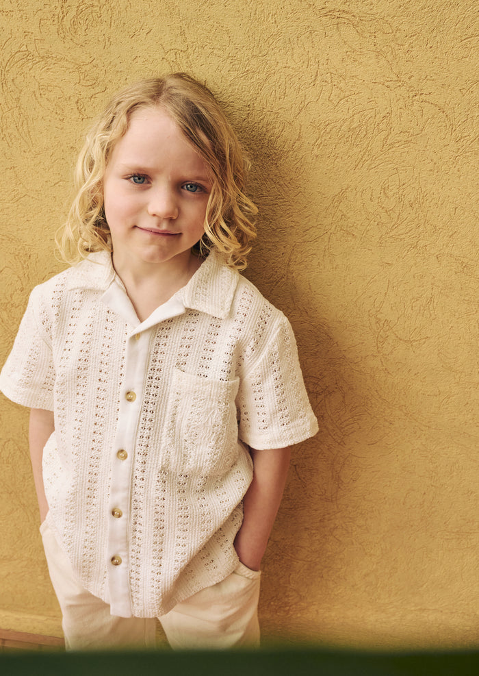 Bradley Crochet Embroidered Shirt